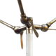 Stilnovo design floor lamp three arms years 50 in alluminium marble, rarest