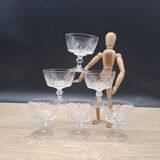 Set of 6 chiseled sparkling wine glasses
