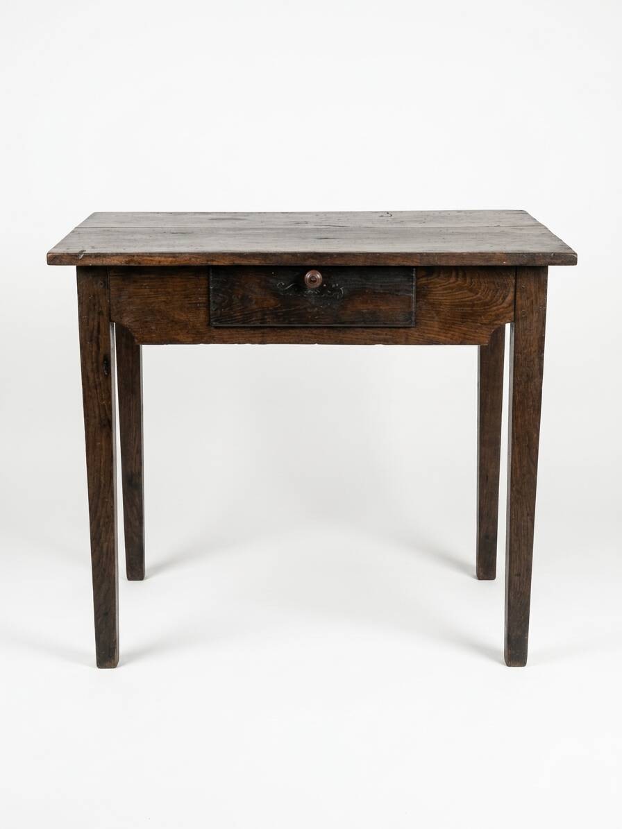 19th Century Solid Walnut Campaign Table – Console or Occasional Desk