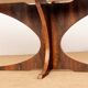 Oval coffee table in Carrara marble and rosewood, Hugues Poignant 1960