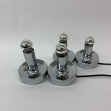 Set of 2 Space age chrome bedside lamps , 1970’s