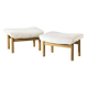 Pair of oak stools in modern Scandinavian style made by Willy Beck.