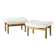 Pair of oak stools in modern Scandinavian style made by Willy Beck.