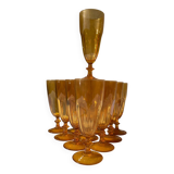 Orange champagne glasses
