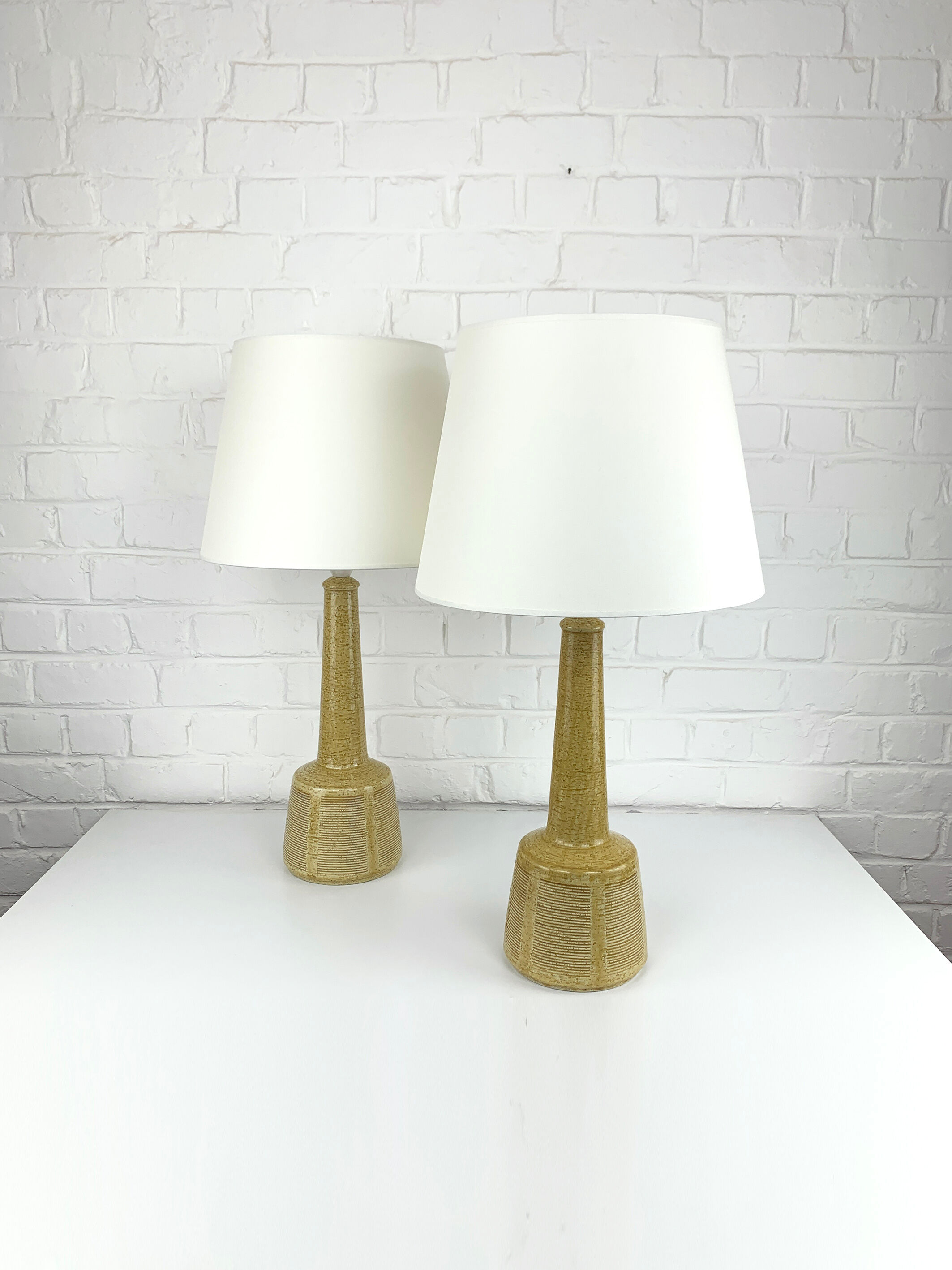Pair of Ceramic Table Lamps Palshus, Denmark, design Esben Klint for Le Klint