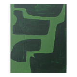 Organic abstract green on green 100x81cm