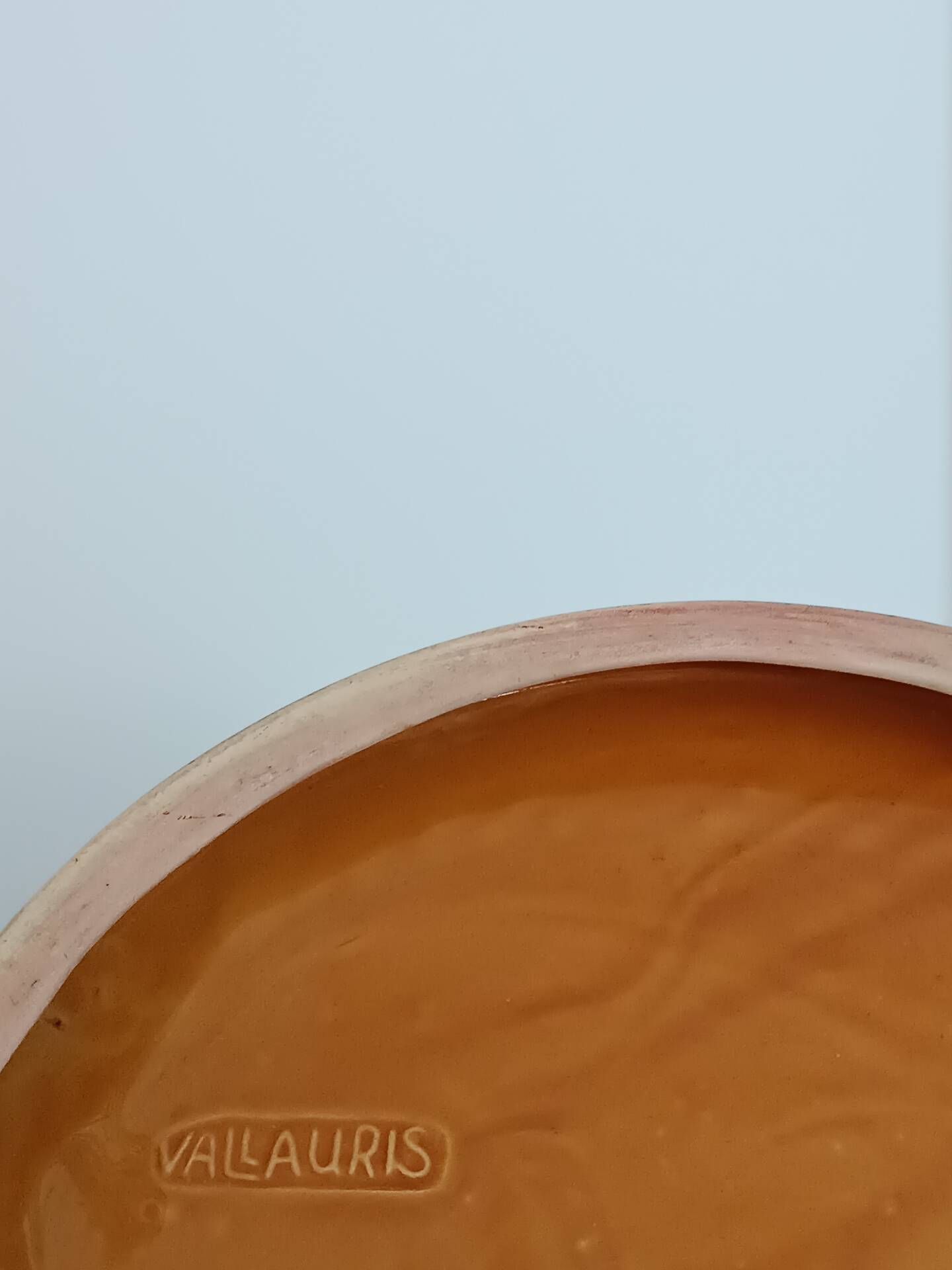 Cheese platter in Vallauris faience, squirrel decoration – 1960s-70s