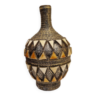 Antique Moroccan Bottle, Vase, Jar