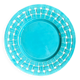 Serving plate, turquoise woven ceramic dish