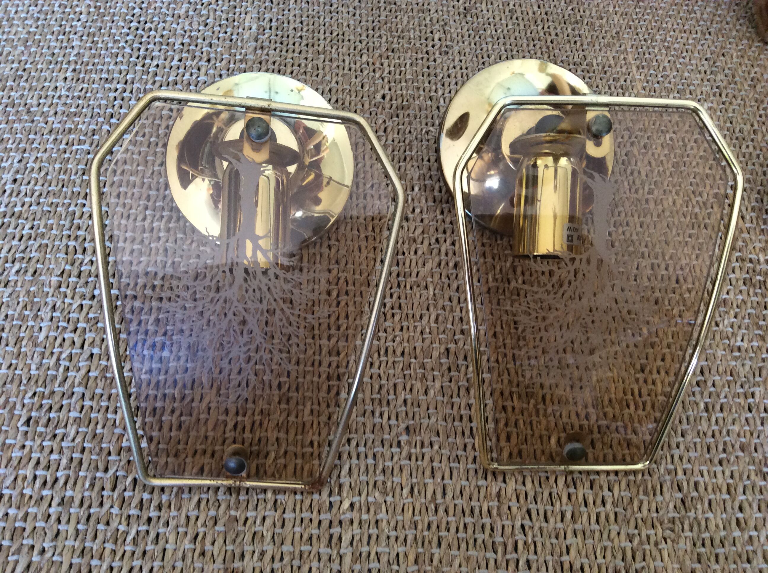 4 vintage wall lamps