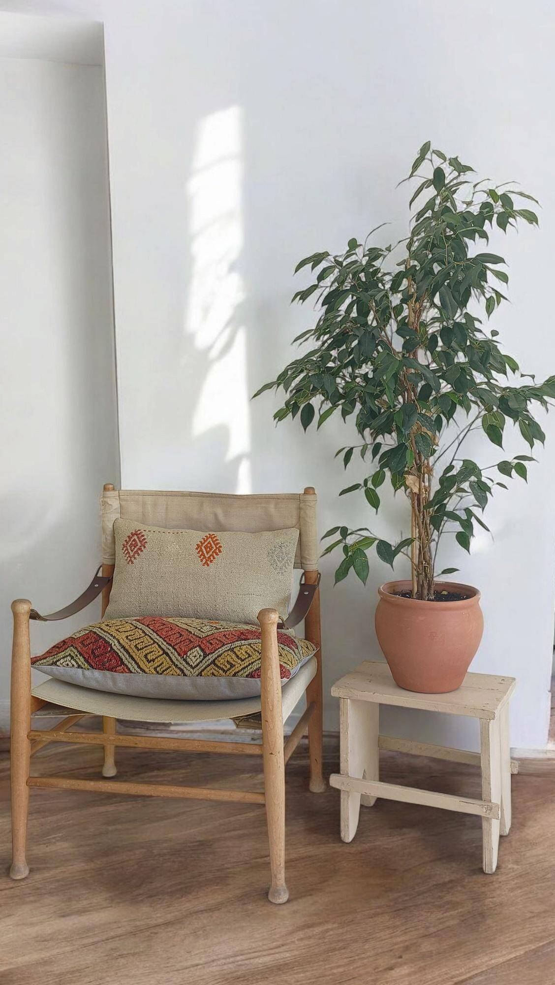 Rustic Spanish Milking Stool, Handcrafted Wood, Original Patina, 1940s