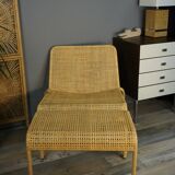Rattan lounge warmer and matching ottoman sound