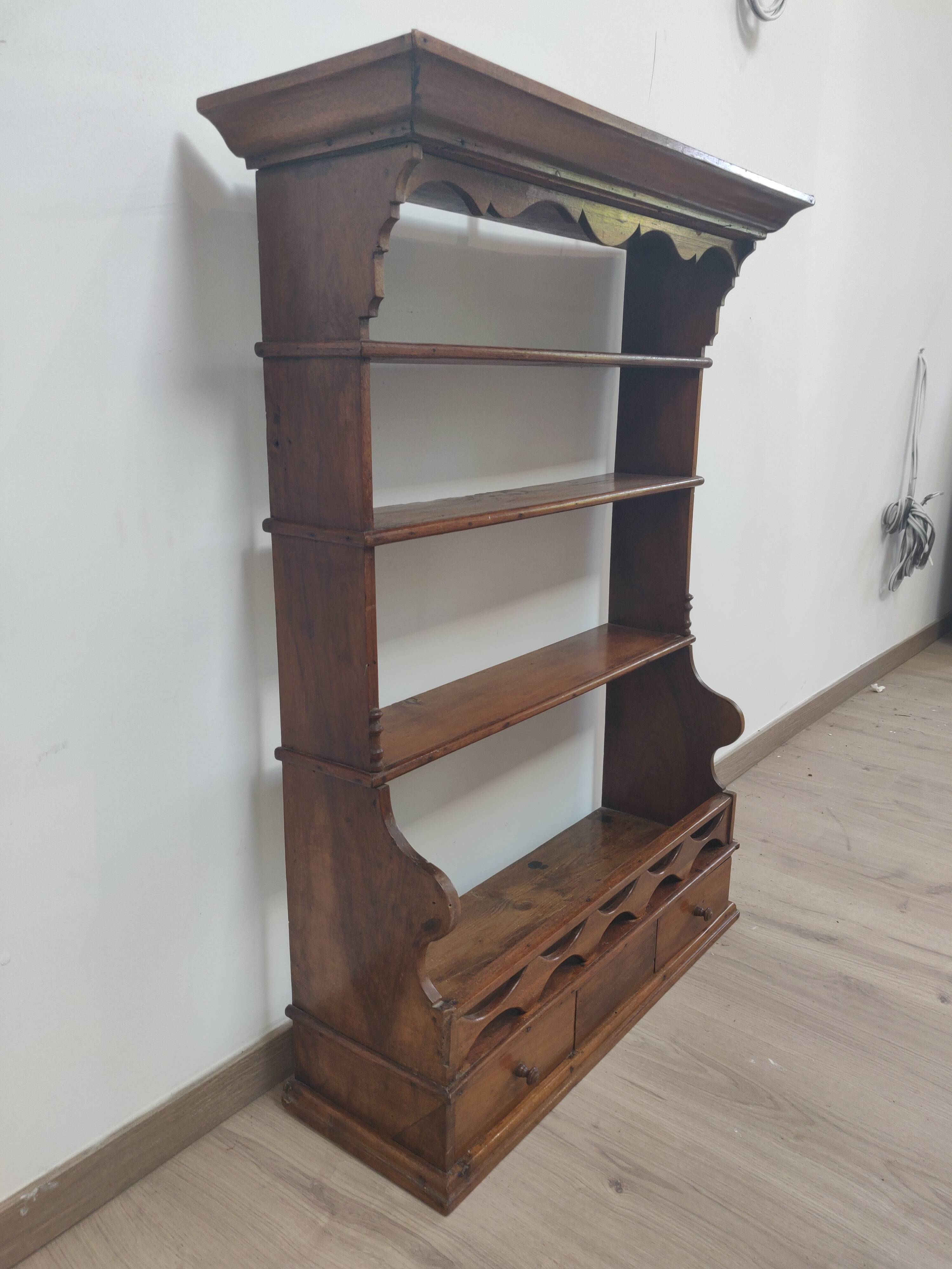 Wall shelf of the nineteenth century carved wood