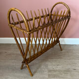 Rattan wicker magazine rack