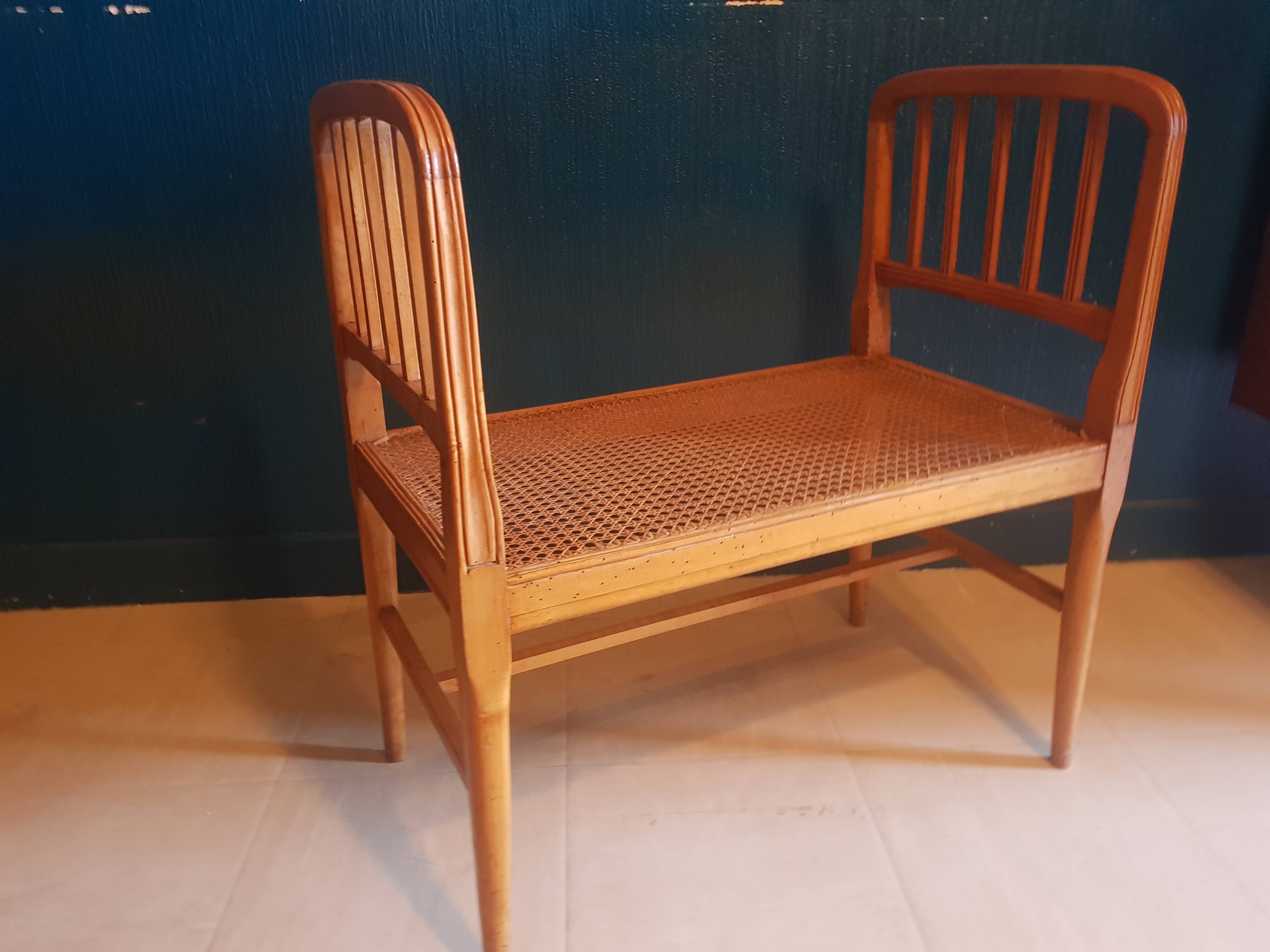 Bench end of bed cannage vintage style empire