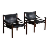 Pair of Arne Norell Sirocco easy chairs for Norell AB, Sweden 1970s