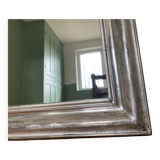 Louis-Philippe mirror gilded with silver leaf