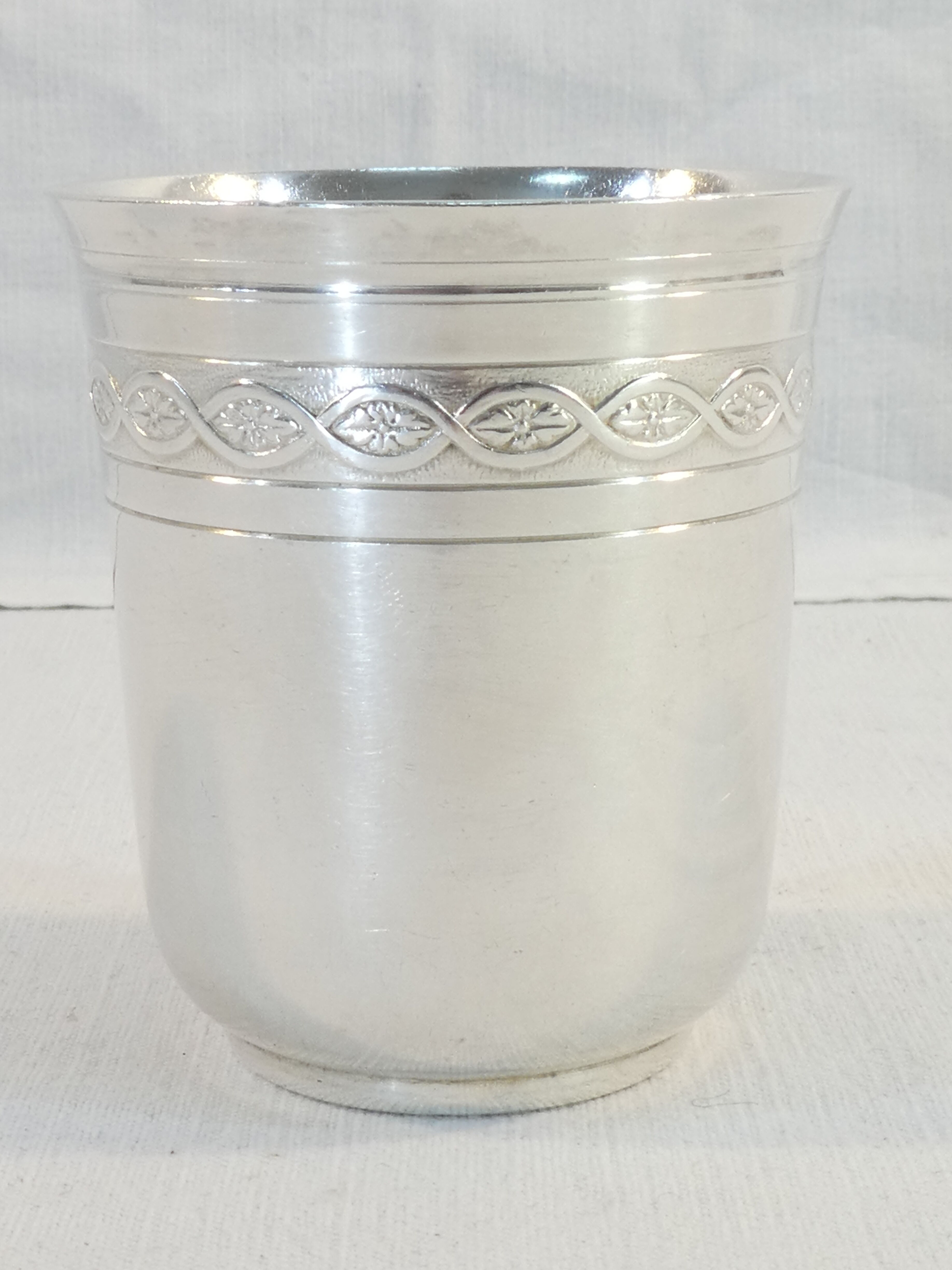 Timbale Christofle in silver metal model Villeroy