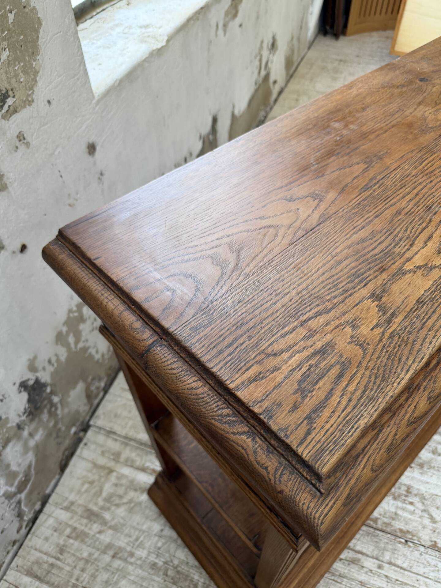 19th-century oak console table