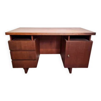 beau bureau de centre scandinave en teck avec une belle patine d'origine vers 1960