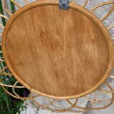 Vintage rattan mirror