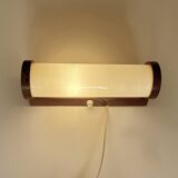Art Deco Wood Glass Wall Light Bedside