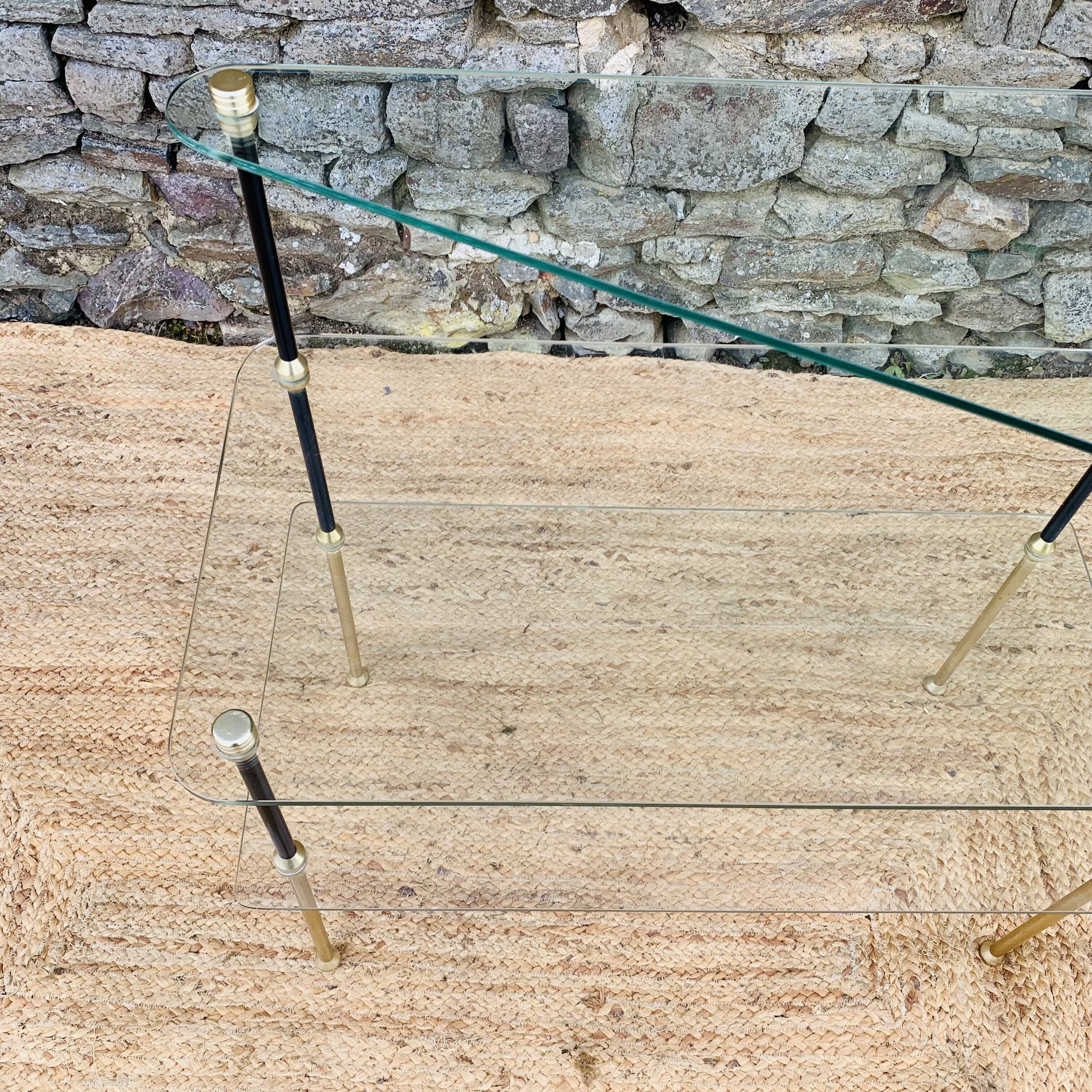 Vintage glass shelf from the 50s/60s