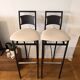 Lot de 2 chaises de bar noires - Design moderne
