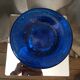 Turquoise blue bubble glass candle holder photophore