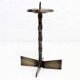 Brutalist bronze candle holder