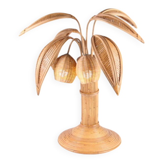 Lampe « cocotier » en rotin