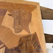 Panneau en marqueterie de bois inspiré de Picasso