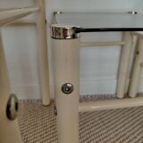 Beige Metal Nesting Tables Yves Boutboul 1970s