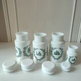 Set of opaline pots