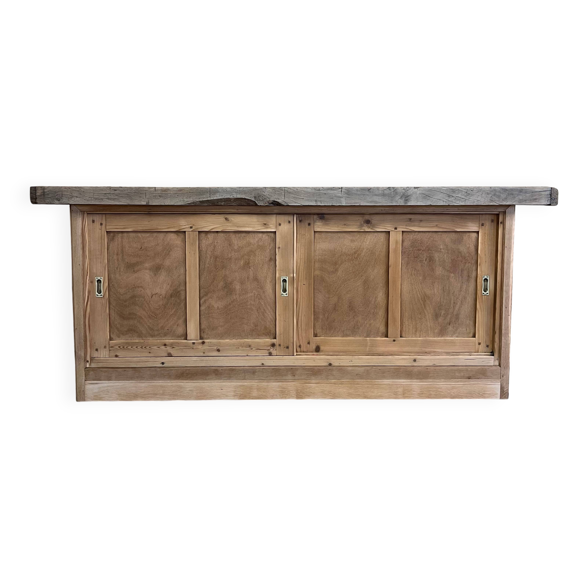 Workbench with sliding doors