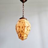 Art Deco marbled opaline pendant light, 1920s-30s