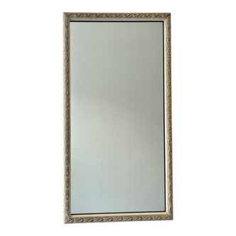 Small vintage wall mirror decorative white frame