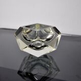 Cendrier de flavio Poli pour seguso, verre sommerso, Murano, italie, 1960