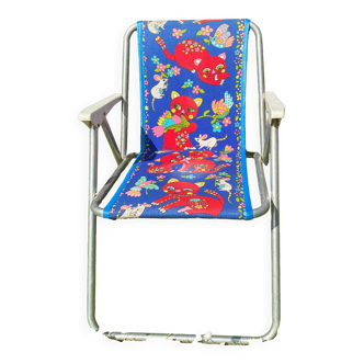 Chaise de camping enfant vintage