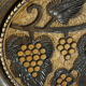 Carved wooden fruit bowl – Centrepiece with grape decoration