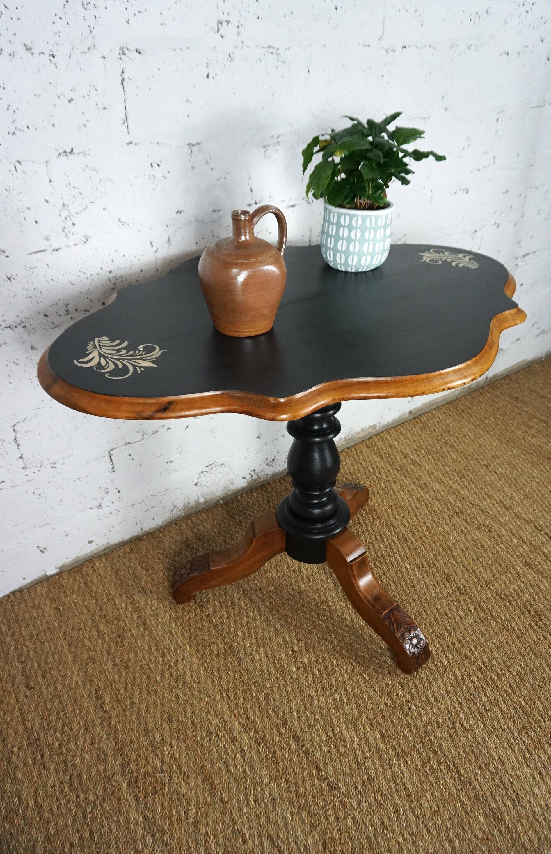 19th century violin table in walnut