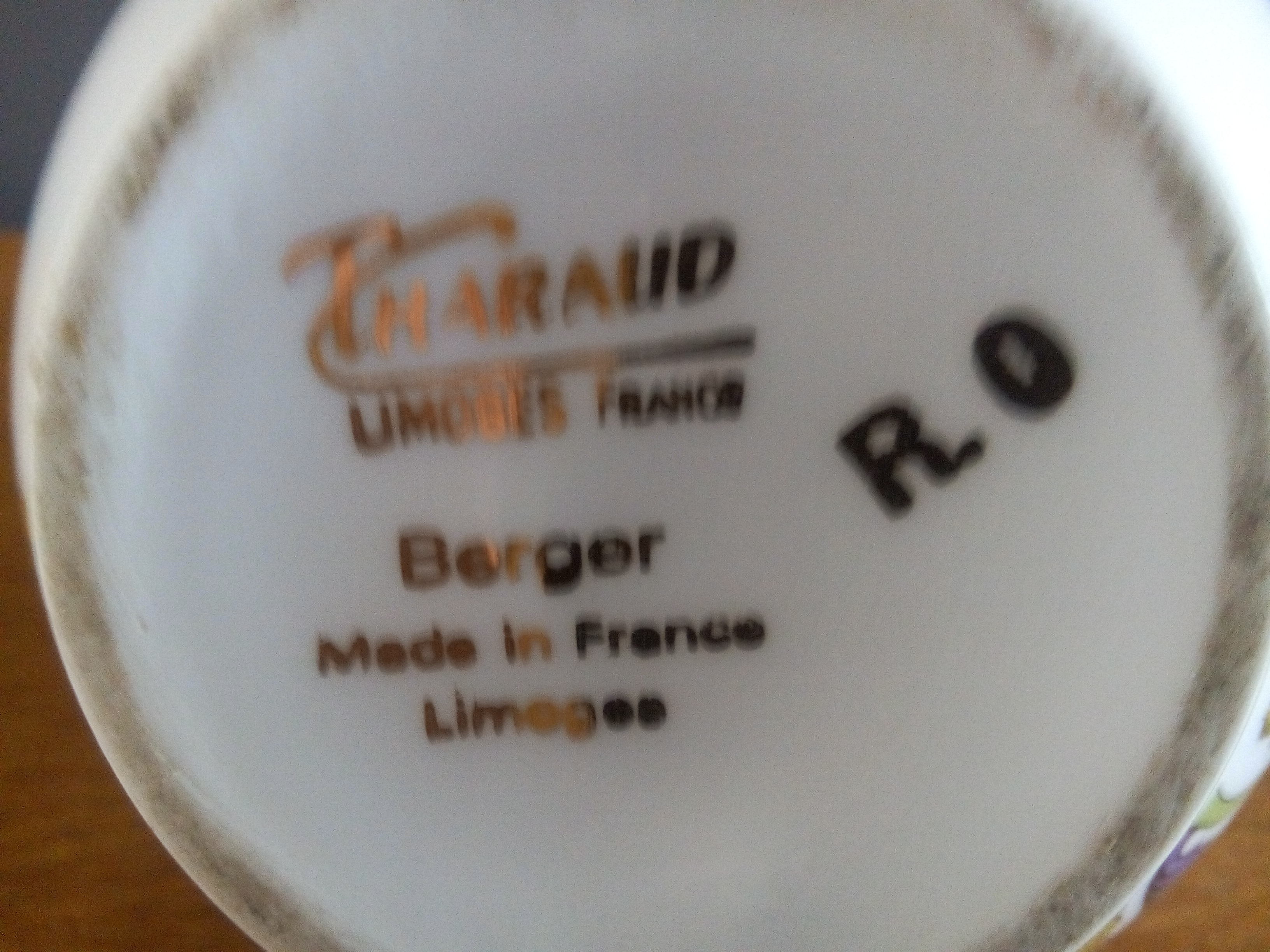 Berger lamp. Limoges porcelain