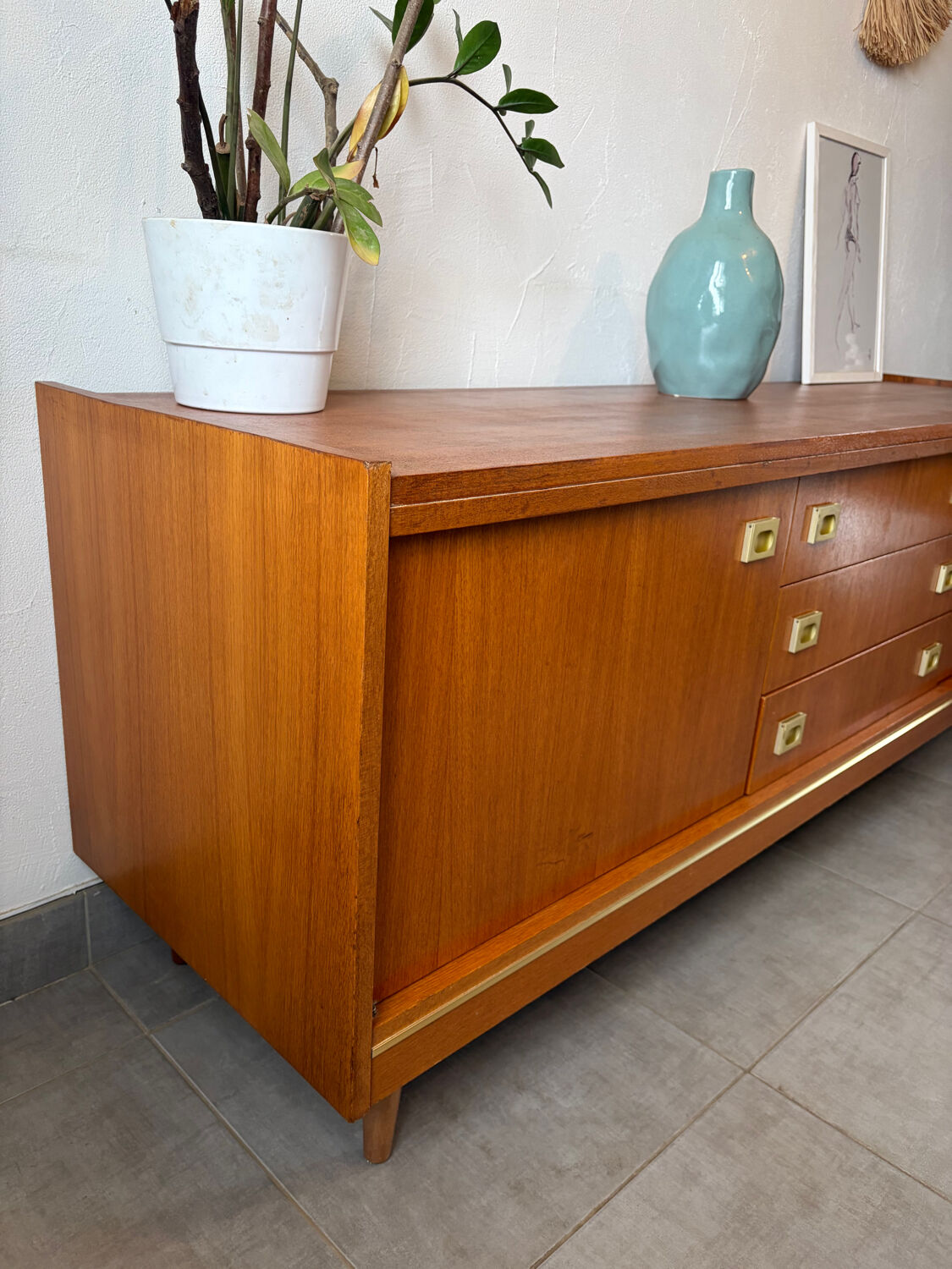 Vintage teak enfilade from the 1960s.