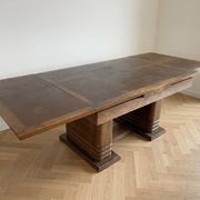 Table de salle à manger en bois massif style Art Déco