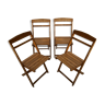 4 chaises pliantes en bois