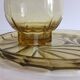 ART DECO Tray and Carafe Amber Yellow Glass