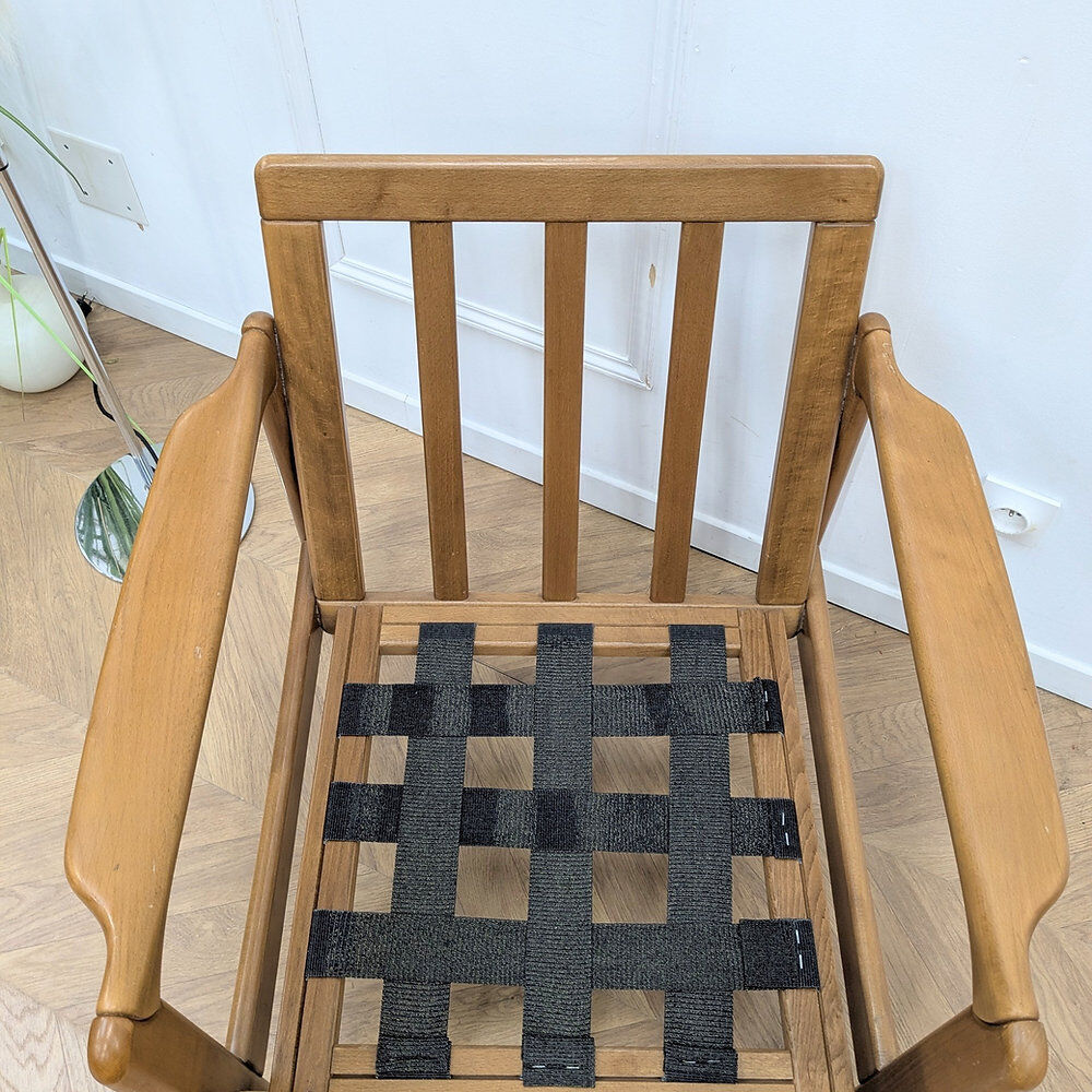 Fauteuil vintage en hêtre