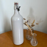 Bouteille en grès MKM blanc gris vintage