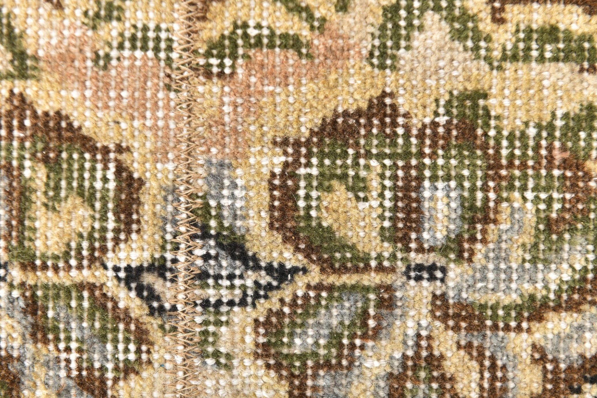 2x9 Rug For Floral Green Turkish Vintage Runner Rug, 64x279Cm SKU 24965