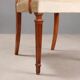 Antique cherry wood and fabric armchairs, United Kingdom, 20th century
